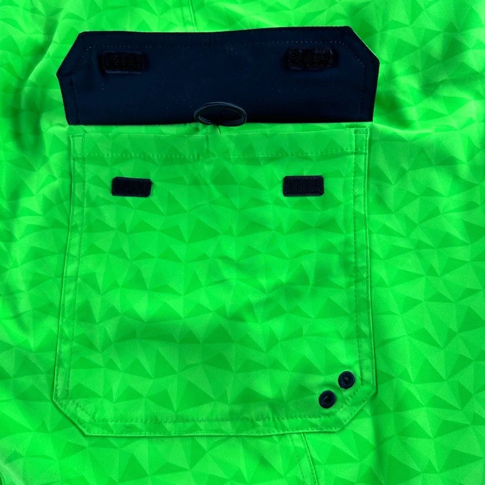 Under Armour Mens 42 Heat Gear‎ Board Shorts Lime Green Geometric Triangle Swim